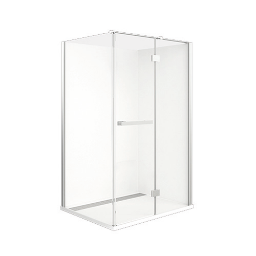 Barossa Semi-Frameless Front Panel Pivoting Shower Screen 900mm Chrome [133872]