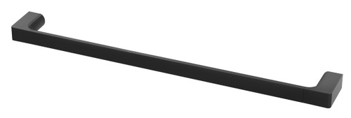 Gloss Towel Rail Single 600mm Matte Black [137645]