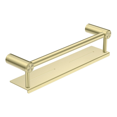 Mecca Care 25mm Grab Rail with Shelf 450mm Brushed Gold [293300]