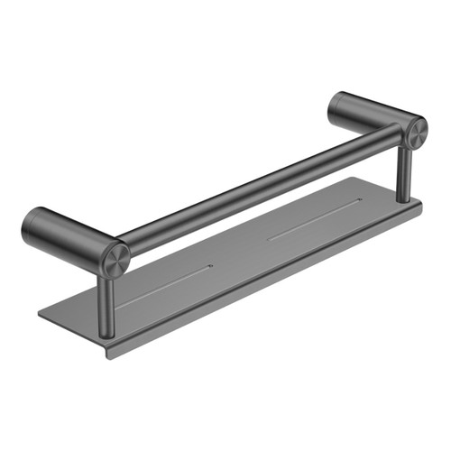 Mecca Care 25mm Grab Rail with Shelf 450mm Gunmetal [293293]