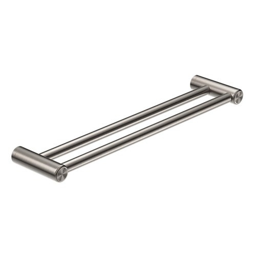 Mecca Care 25mm Grab Double Towel Rail 600mm Brushed Nickel [293141]