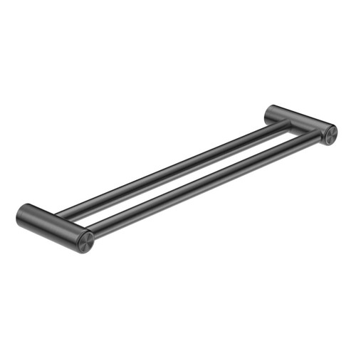 Mecca Care 25mm Grab Double Towel Rail 600mm Gunmetal [293145]