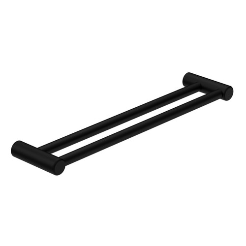 Mecca Care 25mm Grab Double Towel Rail 600mm Matte Black [293140]
