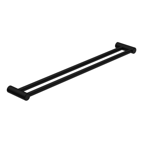 Mecca Care 25mm Grab Double Towel Rail 900mm Matte Black [293182]
