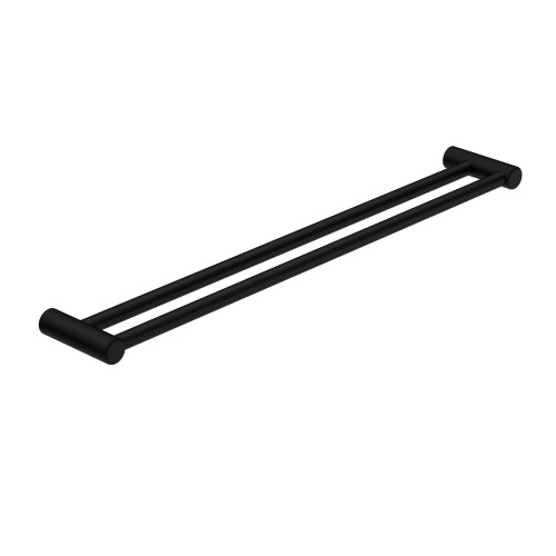 Mecca Care 25mm Grab Double Towel Rail 900mm Matte Black [293182]