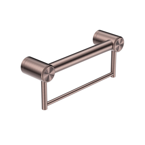 Mecca Care 32mm Grab Rail with Towel Holder 300mm Brushed Bronze [293213]