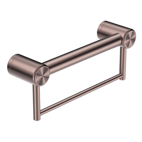 Mecca Care 32mm Grab Rail with Towel Holder 300mm Brushed Bronze [293213]