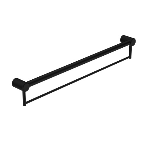 Mecca Care 32mm Grab Rail with Towel Holder 900mm Matte Black [293202]