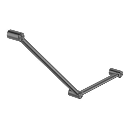 Mecca Care 32mm Ambulant Toilet Grab Rail 45 Degree 750 X 450mm Gunmetal [293303]