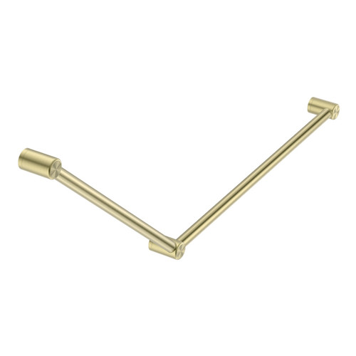 Mecca Care 32mm DDA Grab Rail Set 45 Degree 750 X 900mm Brushed Gold [293166]