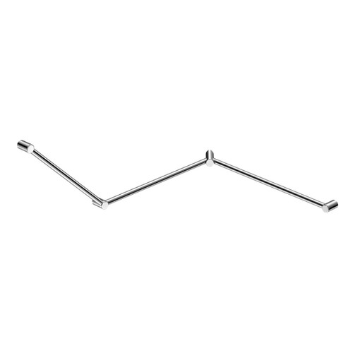 Mecca Care 32mm DDA Toilet Grab Rail Set 45 Degree Continuous 750 X 965 X 1025mm Chrome [293122]
