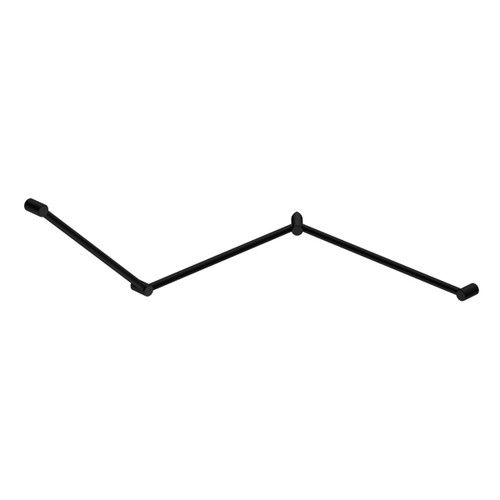 Mecca Care 32mm DDA Toilet Grab Rail Set 45 Degree Continuous 750 X 965 X 1025mm Matte Black [293136]