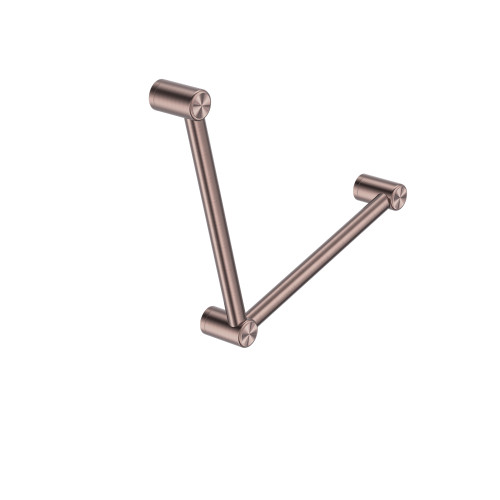 Mecca Care 32mm Ambulant Toilet Grab Rail 90 Degree 450X450mm Brushed Bronze [293259]