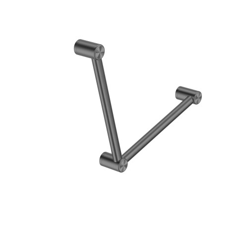 Mecca Care 32mm Ambulant Toilet Grab Rail 90 Degree 450X450mm Gunmetal [293256]