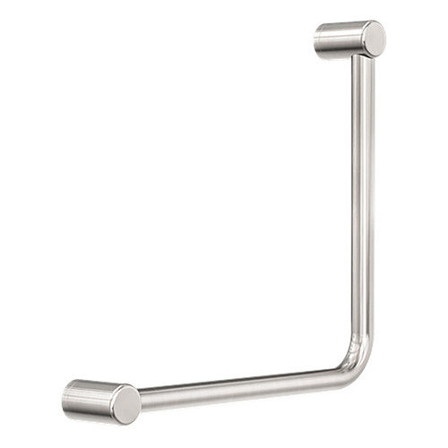 Mecca Care 32mm Ambulant 90Degree Bent Tube 450X450mm Brushed Nickel [293165]