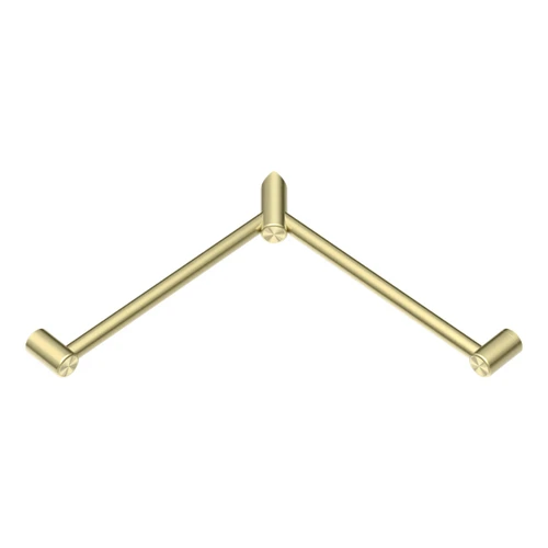 Mecca Care 32mm Wrap Around Corner Grab Rail 600 X 600mm Brushed Gold [293175]