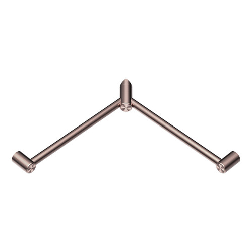 Mecca Care 32mm Wrap Around Corner Grab Rail 600 X 600mm Brushed Bronze [293154]