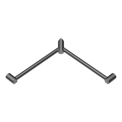 Mecca Care 32mm Wrap Around Corner Grab Rail 600 X 600mm Gunmetal [293152]