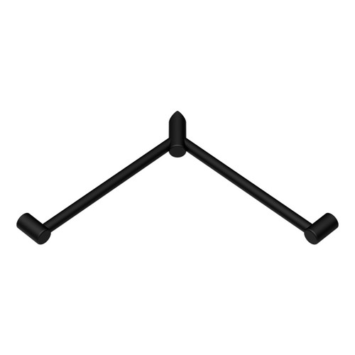 Mecca Care 32mm Wrap Around Corner Grab Rail 600 X 600mm Matte Black [293123]