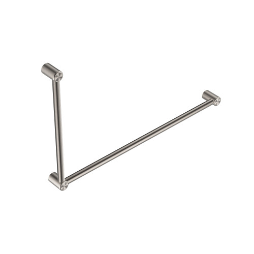 Mecca Care 32mm DDA Grab Rail Set 90 Degree 600X1000mm Brushed Nickel [293332]