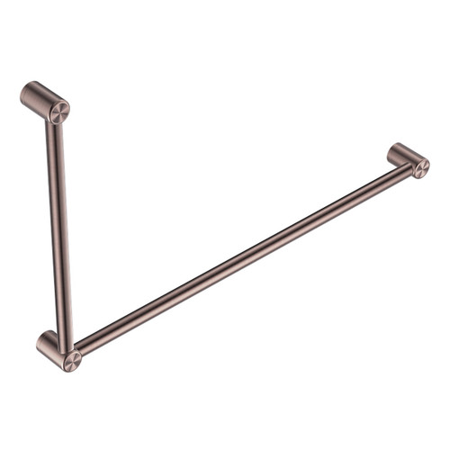 Mecca Care 32mm DDA Grab Rail Set 90 Degree 600X1000mm Brushed Bronze [293342]