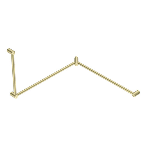 Mecca Care 32mm DDA Toilet Grab Rail Set 90 Degree Continuous 600 X 1065 X 1025mm Brushed Gold [293309]