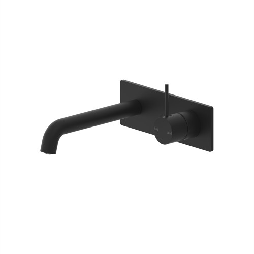 Mecca Wall Basin/Bath Mixer Handle Up 230mm Matte Black [293601]