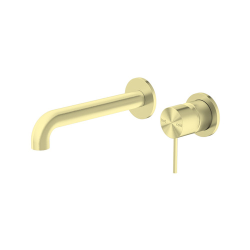 Mecca Wall Basin/Bath Mixer Separate Back Plate 120mm Brushed Gold [293587]