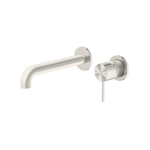 Mecca Wall Basin/Bath Mixer Separate Back Plate 120mm Brushed Nickel [293589]