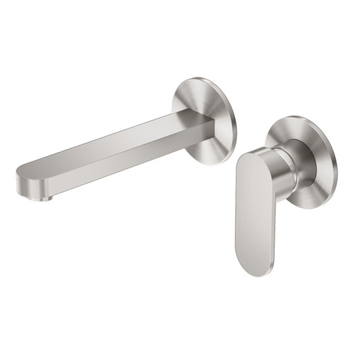 Ecco Wall Basin/Bath Mixer Separate Back Plate Brushed Nickel [293594]