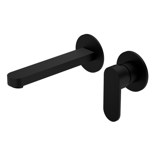 Ecco Wall Basin/Bath Mixer Separate Back Plate Matte Black [293595]