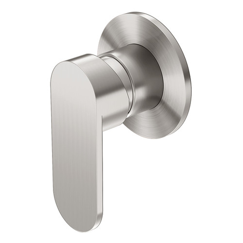 Ecco Shower Mixer Round Back Plate Brushed Nickel [293588]