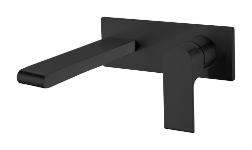 Bianca Wall Basin/Bath Mixer 230mm Matte Black [293619]