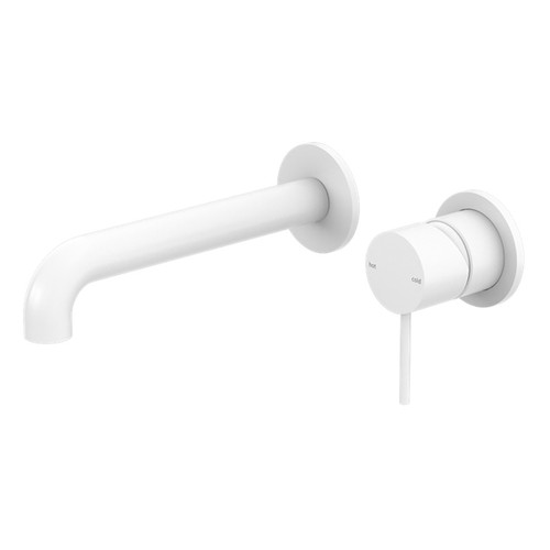 Mecca Wall Basin/Bath Mixer Separate Back Plate 120mm Matte White [293688]