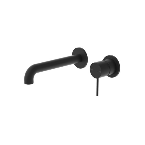 Mecca Wall Basin/Bath Mixer Separete Back Plate 185mm Matte Black [293681]