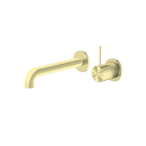 Mecca Wall Basin/Bath Mixer Separete Back Plate Handle Up 160mm Brushed Gold [293705]