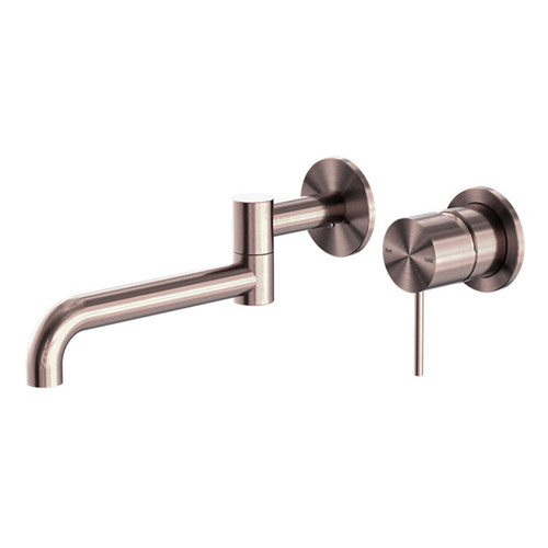 Mecca Wall Basin/Bath Mixer Swivel Spout 225mm Brushed Bronze [293665]