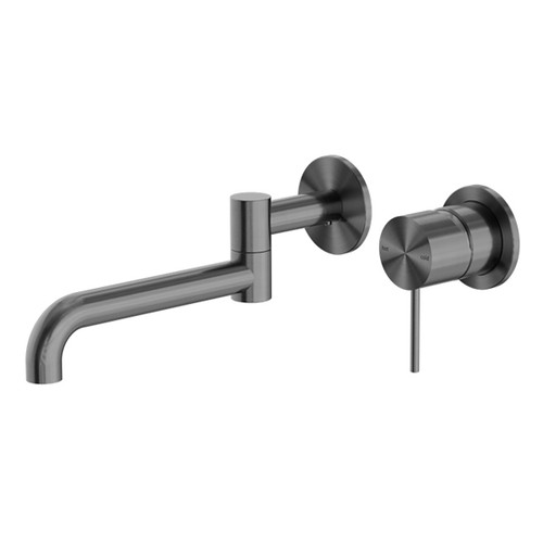 Mecca Wall Basin/Bath Mixer Swivel Spout 225mm Gunmetal [293657]
