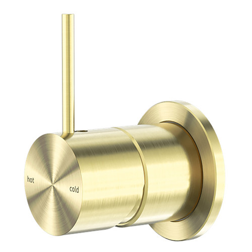 Mecca Shower Mixer 60mm Handle Up Plate Brushed Gold [293646]