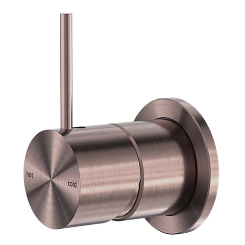 Mecca Shower Mixer 60mm Handle Up Plate Brushed Bronze [293648]