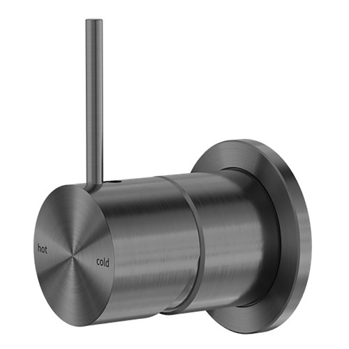 Mecca Shower Mixer 60mm Handle Up Plate Gunmetal [293649]