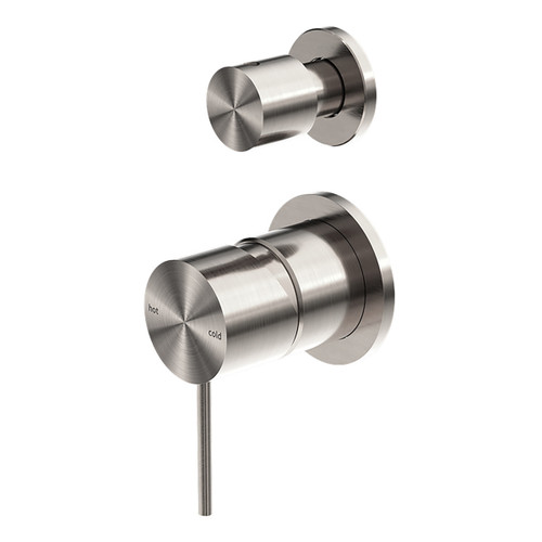 Mecca Shower Mixer with Divertor Separate Back Plate Brushed Nickel [293638]