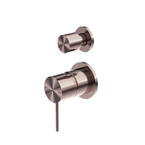 Mecca Shower Mixer with Divertor Separate Back Plate Brushed Bronze [293633]