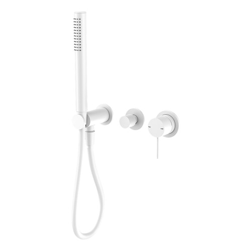 Mecca Shower Mixer Divertor System Separate Back Plate Matte White [293699]