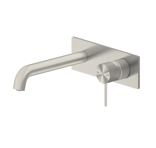 Mecca Wall Basin/Bath Mixer 185mm Brushed Nickel [293827]