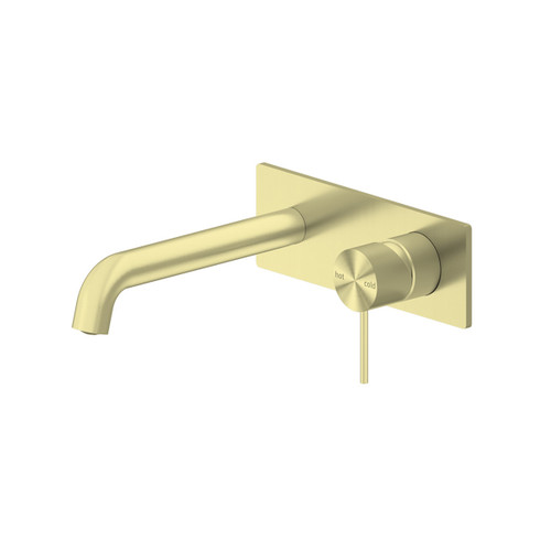 Mecca Wall Basin/Bath Mixer 230mm Brushed Gold [293822]