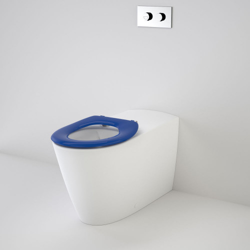 Care 800 Cleanflush® Wall Faced Invisi Series II® Toilet Suite - Caravelle Care Single Flap Seat - Sorrento Blue [137897]