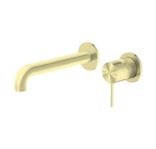 Mecca Wall Basin/Bath Mixer Separate Back Plate 260mm Brushed Gold [293737]