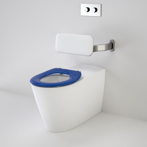 Care 800 Cleanflush® Invisi Series II® Wall Faced Suite w/Backrest & Caravelle Care Single Flap Seat Sorrento Blue 4Star [137898]