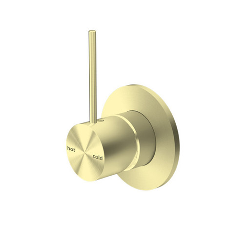 Mecca Shower Mixer Handle Up 80mm Plate Brushed Gold [293870]
